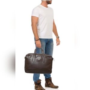 Vintage Coach Dark Brown Leather Men's Briefcase